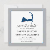 Mashpee Cape Cod Wedding Moveable Heart Save The Date (Voorkant)