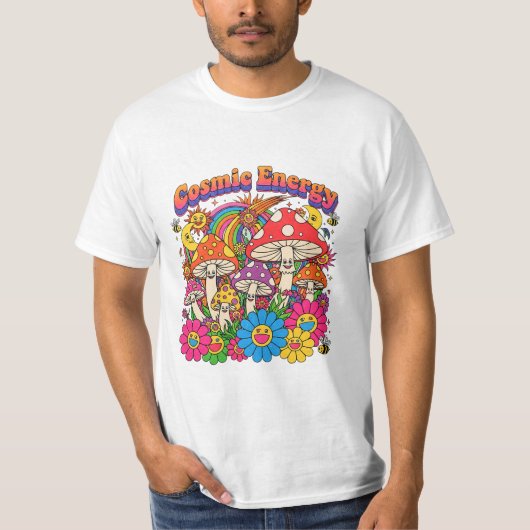 MASHROOM COSMIC ENERGY T-Shirt (Voorkant)