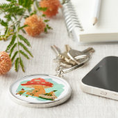 MASHROOM WERELDTEKENS , FANTASY SLEUTELHANGER (Zijkant)