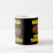 Mashugana voor Thanksgivukkah Turkey Menorah Mok (Center)