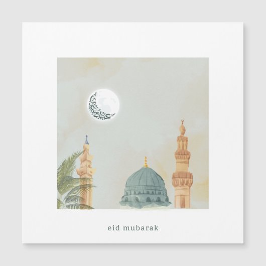 Masjid An-Nabawi magnetische Kaart | Eid (Voorkant)