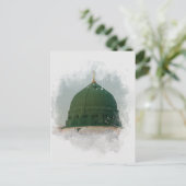Masjid An-Nabawi waterverf illustratie islamitisch Briefkaart (Staand voorkant)