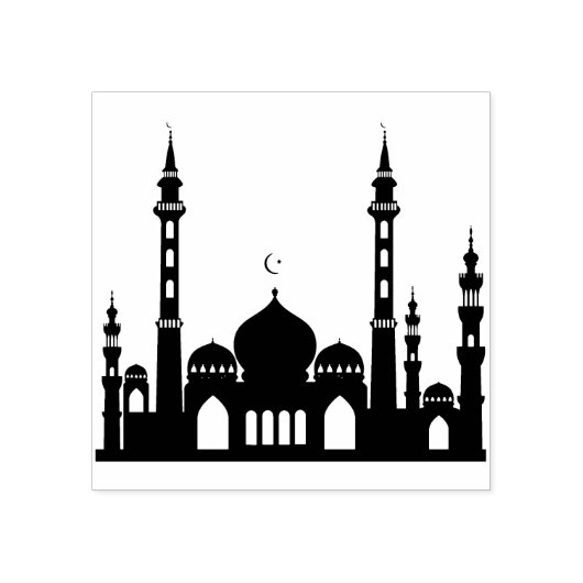 Masjid moskee kunststempel rubberstempel (Afrduk)