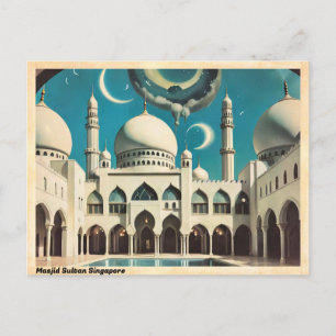 Masjid Sultan Singapore Vintage Reizen Briefkaart