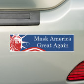 Mask America Great Opnieuw Bumpersticker (Op auto)