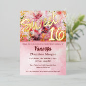 Mask Ball Sweet 16 Uitnodiging tot Folie (Staand Voorkant)