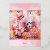 Mask Ball Sweet 16 Uitnodiging tot Folie (Achterkant)