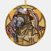 Mask Brandweerman Ornament (Voorkant)