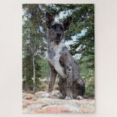 Mask Brindle Cattle Dog merkt Scene op Legpuzzel (Verticaal)