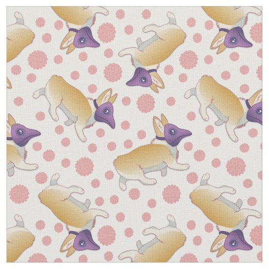 Mask Corgi Plague Doctor Transparent Stof (Close Up)