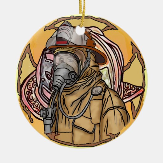 Mask Firefighter Ornament (Voorkant)