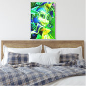 Mask Green and Blue Mardi Gras Canvas Afdruk (Insitu (Slaapkamer))