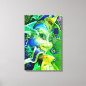 Mask Green and Blue Mardi Gras Canvas Afdruk (Voorkant)