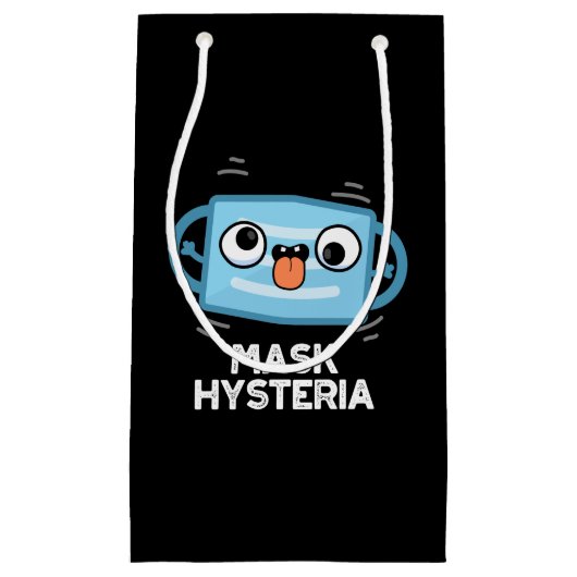 Mask Hysteria Funny Mask Pun Dark BG Klein Cadeauzakje (Voorkant)