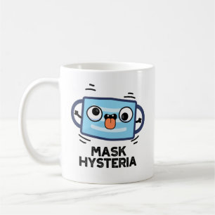 Mask Hysteria Funny Mask Pun Koffiemok