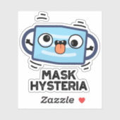 Mask Hysteria Funny Mask Pun Sticker (Vel)