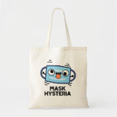 Mask Hysteria Funny Mask Pun Tote Bag (Voorkant)