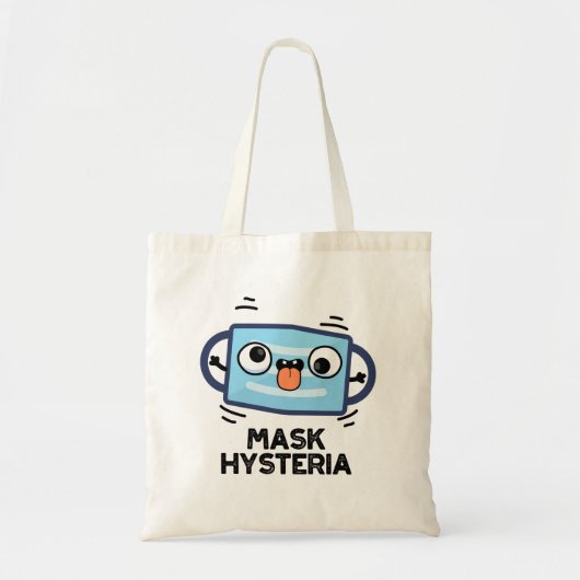 Mask Hysteria Funny Mask Pun Tote Bag (Voorkant)