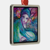 MASK IN BLAUW METALEN ORNAMENT (Rechts)