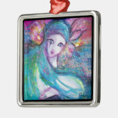 MASK IN BLAUW METALEN ORNAMENT (Links)