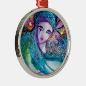 MASK IN BLAUW METALEN ORNAMENT (Rechts)