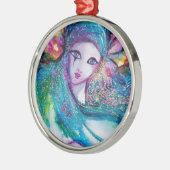 MASK IN BLAUW METALEN ORNAMENT (Links)