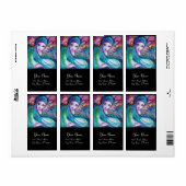 MASK IN BLAUW, roze zwart Etiket (Full Sheet)