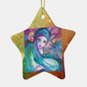 MASK IN BLUE, Geel Star-monogram Keramisch Ornament (Links)