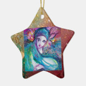 MASK IN BLUE, Geel Star-monogram Keramisch Ornament (Links)