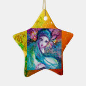 MASK IN BLUE, Geel Star-monogram Keramisch Ornament (Rechts)