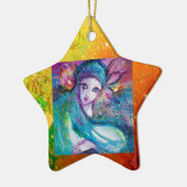 MASK IN BLUE, Geel Star-monogram Keramisch Ornament (Links)