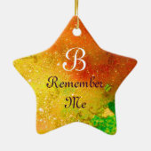 MASK IN BLUE, Geel Star-monogram Keramisch Ornament (Achterkant)