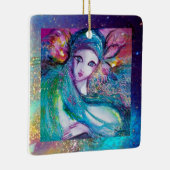 MASK IN BLUE, Monogram Keramisch Ornament (Rechts)