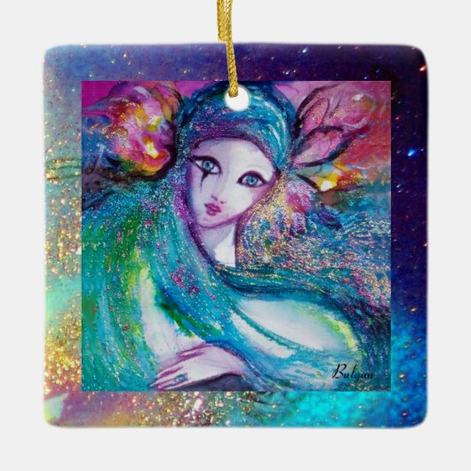 MASK IN BLUE, Monogram Keramisch Ornament (Voorkant)