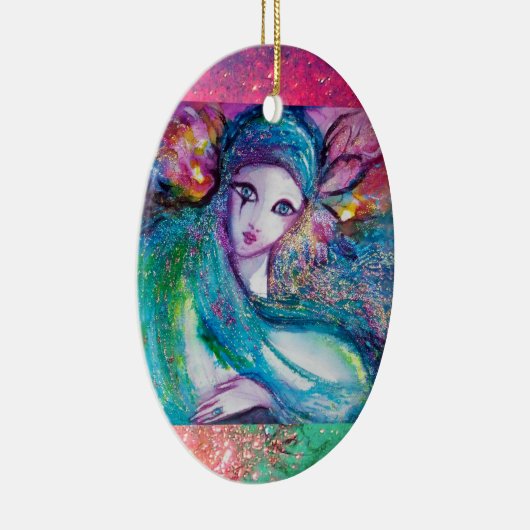 MASK IN BLUE, Monogram Keramisch Ornament (Rechts)