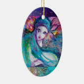 MASK IN BLUE, Monogram Keramisch Ornament (Rechts)