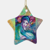 MASK IN BLUE/Venetiaanse maskerade maskers Keramisch Ornament (Rechts)