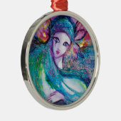 MASK IN BLUE/Venetiaanse maskerade maskers Metalen Ornament (Rechts)