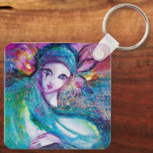 MASK IN BLUE/Venetiaanse maskerade maskers Sleutelhanger (Achterkant)