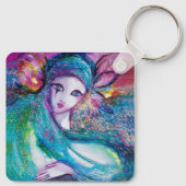 MASK IN BLUE/Venetiaanse maskerade maskers Sleutelhanger (Achterkant)