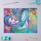 MASK IN BLUE/Venetiaanse maskerade maskers Tissuepapier (Craft)