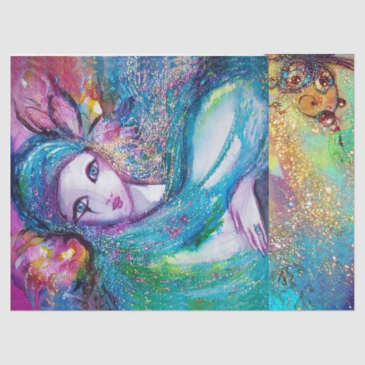 MASK IN BLUE/Venetiaanse maskerade maskers Tissuepapier (Voorkant)