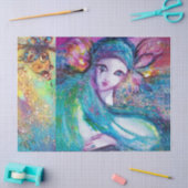 MASK IN BLUE/Venetiaanse maskerade maskers Tissuepapier (Craft)