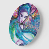 MASK IN BLUE/Venetiaanse Masquerade Ball, blauwgro Grote Klok (Hoek)