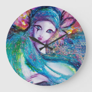 MASK IN BLUE/Venetiaanse Masquerade Ball, blauwgro Grote Klok