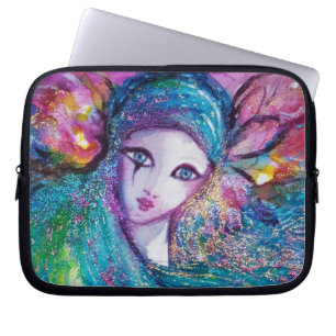 MASK IN BLUE/Venetiaanse Masquerade Ball, blauwgro Laptop Sleeve