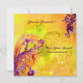 MASK IN GEEL, MARDI GRAS PARTIJ metallic Kaart (Achterkant)