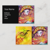 MASK IN GEEL MET ROSE Beauty Makeup Artist Visitekaartje (Voorkant / Achterkant)