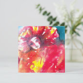 MASK IN RED 2 / MARDI GRAS MASQUERADE PARTIJ KAART (Staand voorkant)