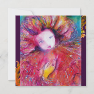 MASK IN RED / MARDI GRAS MASQUERADE PARTIJ KAART